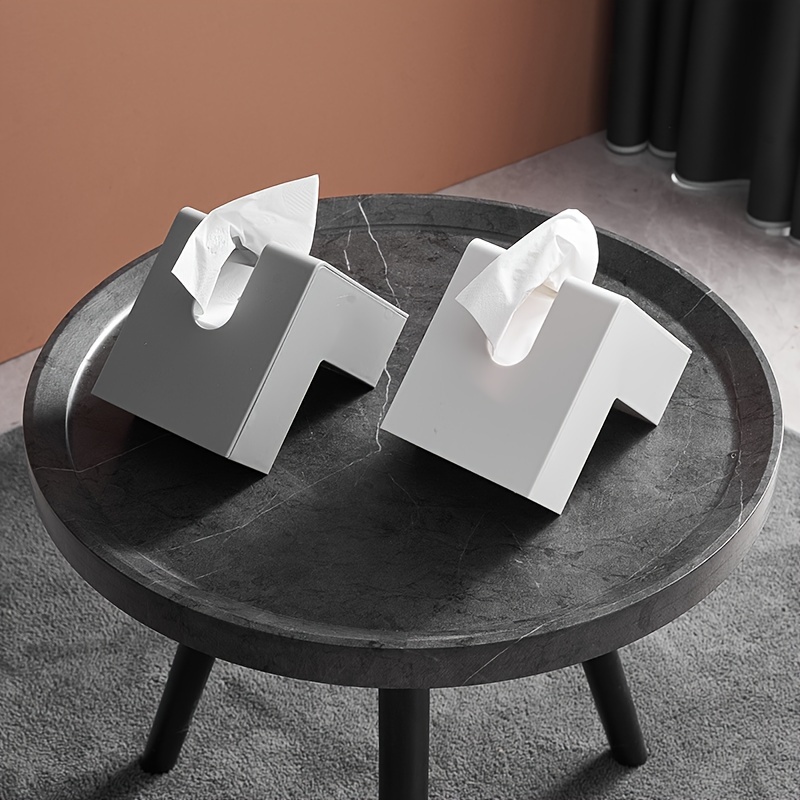 Desk Setup Minimalist - 1 PC สแกนดิเนเวียน Minimalist Creative กล่องกระดาษทิชชู,กล่องเก็บสําหรับโต๊ะรับประทานอาหาร