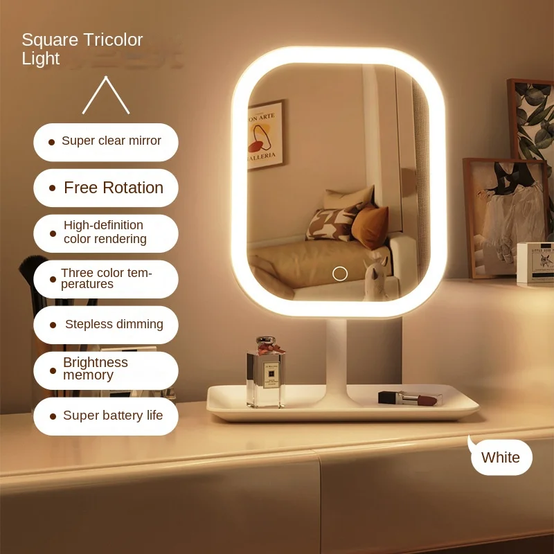 Desk Setup Lamp - ใหม่ LED โมเดิร์นเดสก์ท็อปวานิตี้มิเรอร์, แบบพกพา 3 สีไฟ