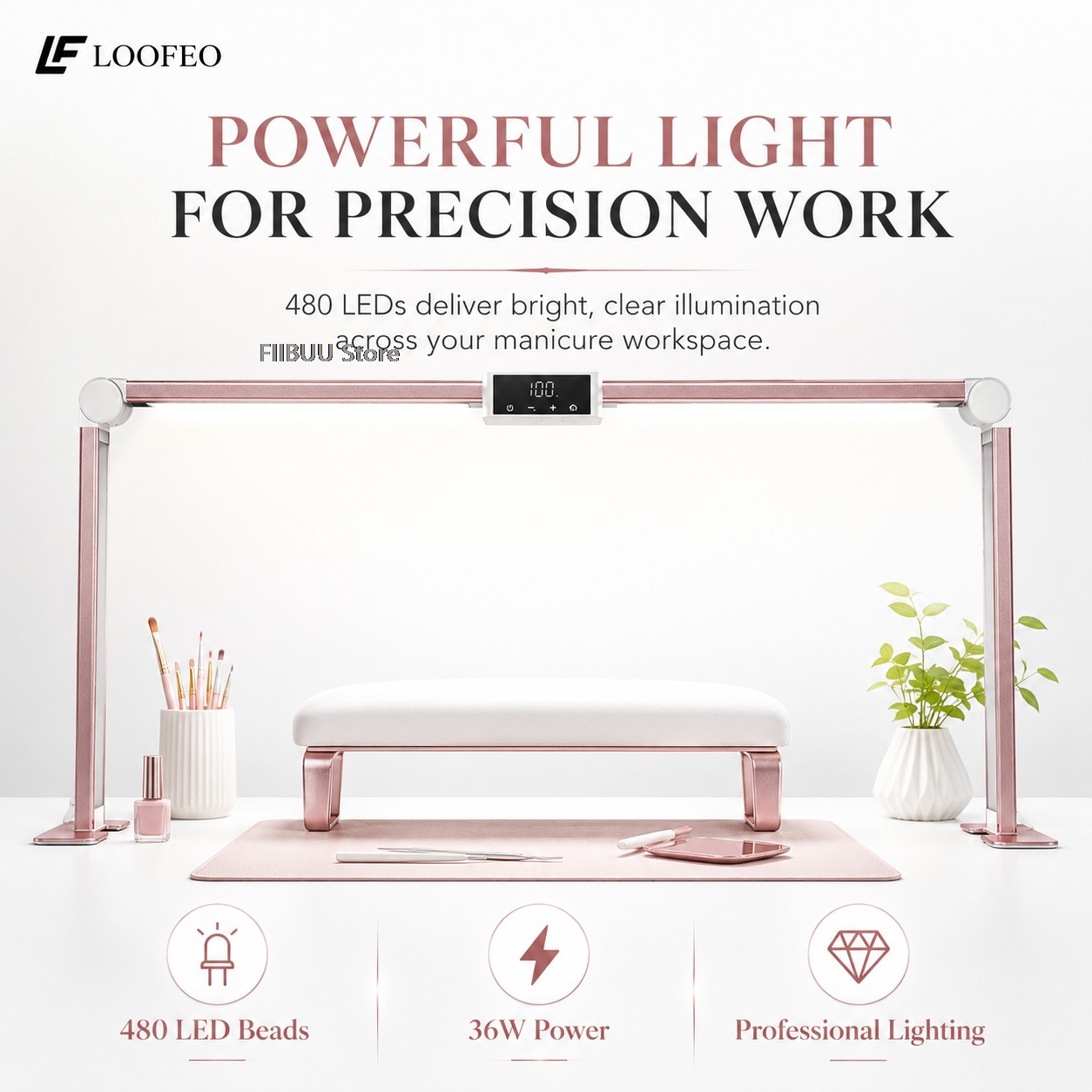 โคมไฟ LED สำหรับโต๊ะทำเล็บมืออ - Desk Setup Lamp บทวิจารณ์และราคา