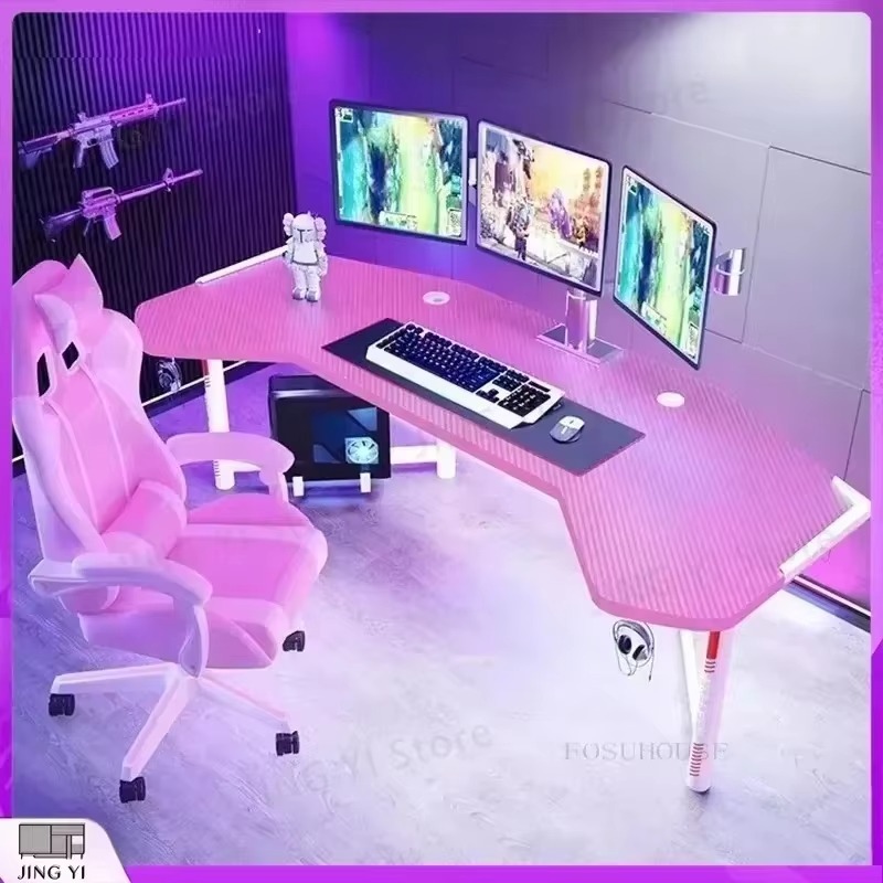 โต๊ะเกมมิ่งมืออาชีพ โต๊ะคอมพิว - Desk Setup L Shaped บทวิจารณ์และราคา